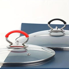 Stainless Steel Glass Cover Pot Accessories Silicone High Temp Anti-Scalding