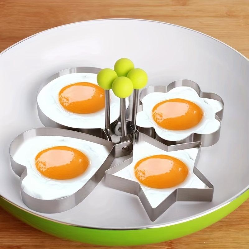4pcs Stainless Steel Egg Rings for Omelets & Fried Eggs