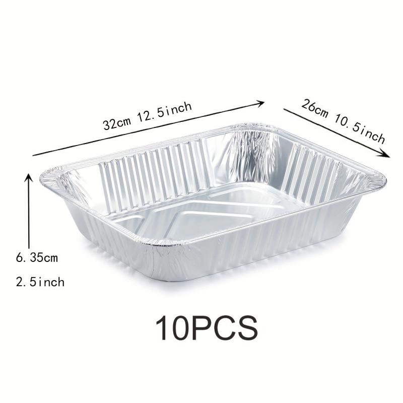 25pcs Aluminum Pans Disposable Foil Half Size Steam Table Deep Pans Tin Pans