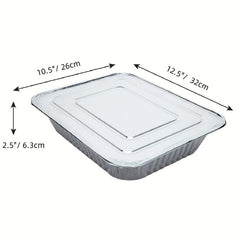 25pcs Aluminum Pans Disposable Foil Half Size Steam Table Deep Pans Tin Pans