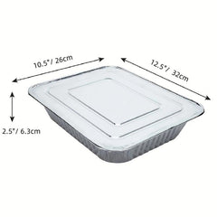 25pcs Aluminum Pans Disposable Foil Half Size Steam Table Deep Pans Tin Pans