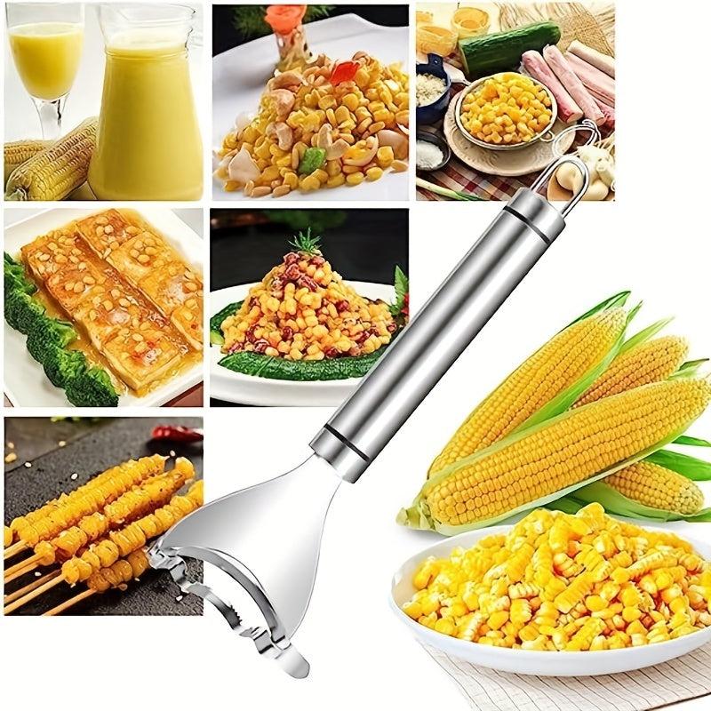Stainless Steel Corn Peeler for Corn On The Cob, Grain Remover Tool