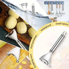 Stainless Steel Corn Peeler for Corn On The Cob, Grain Remover Tool