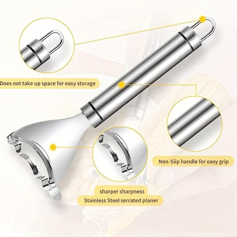 Stainless Steel Corn Peeler for Corn On The Cob, Grain Remover Tool