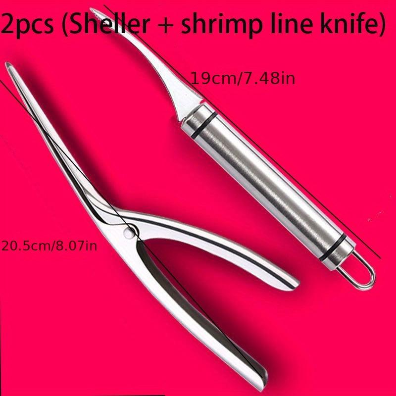 2pcs Shrimp Deveiner Tool Stainless Steel Prawn Peeler Seafood Peeler