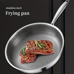 Honeycomb Stainless Steel Non Stick Skillet Egg Fry Pan Chinese Wok Saute Pan