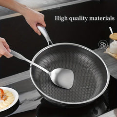 Honeycomb Stainless Steel Non Stick Skillet Egg Fry Pan Chinese Wok Saute Pan