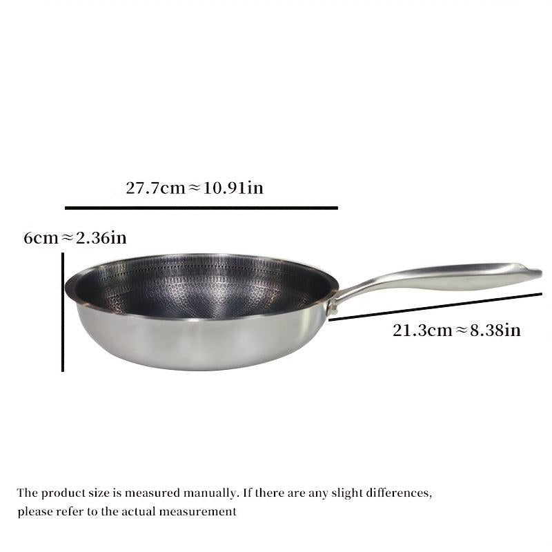 Honeycomb Stainless Steel Non Stick Skillet Egg Fry Pan Chinese Wok Saute Pan