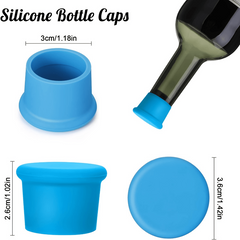 Silicone Wine Stoppers Reusable Corks Keep Wine Fresh