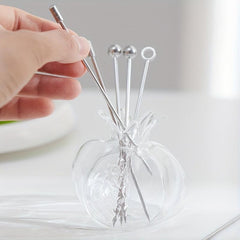 3pcs Stainless Steel Fruit Stick Cocktail Needle