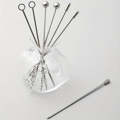 3pcs Stainless Steel Fruit Stick Cocktail Needle
