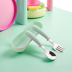 3pcs Stainless Steel Cutlery Set with Case for Outdoor Dining and Travel
