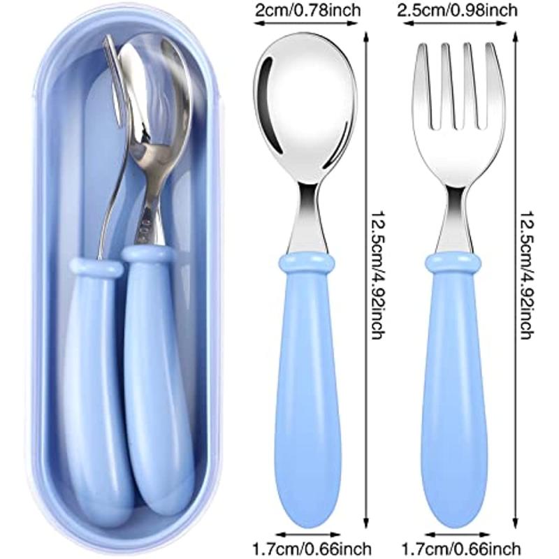 3pcs Stainless Steel Cutlery Set with Case for Outdoor Dining and Travel