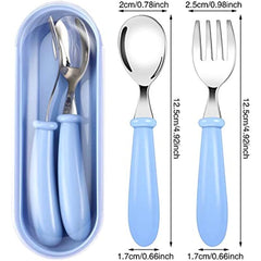 3pcs Stainless Steel Cutlery Set with Case for Outdoor Dining and Travel