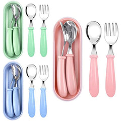 3pcs Stainless Steel Cutlery Set with Case for Outdoor Dining and Travel