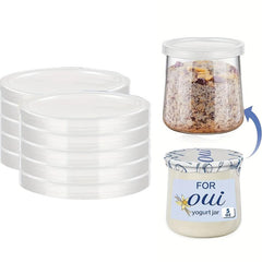 Clear Plastic Yogurt Jar Lids for Oui Yogurt Containers