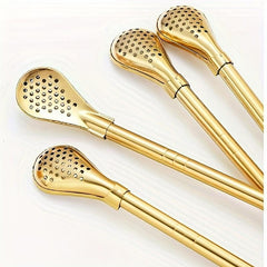 Stainless Steel Drinking Straw with Filter Spoon