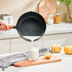 Yukihira Non Stick Pan 7.87in Wooden Handle Universal Open Flame Cooking