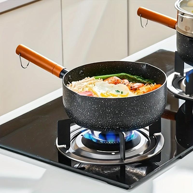 Yukihira Non Stick Pan 7.87in Wooden Handle Universal Open Flame Cooking
