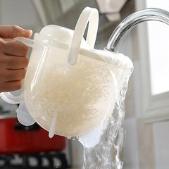 Efficient Rice Washer & Strainer, Durable Plastic, Kitchen