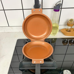 Steel Double Pan Nonstick Perfect Pancake Maker Double Sided Frying Pan