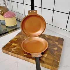 Steel Double Pan Nonstick Perfect Pancake Maker Double Sided Frying Pan