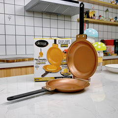 Steel Double Pan Nonstick Perfect Pancake Maker Double Sided Frying Pan