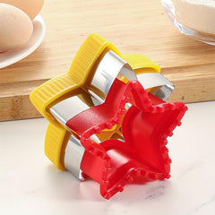 2pcs Stainless Steel Star Cutter and Sealer for Sandwiches, Cookies, Bread
