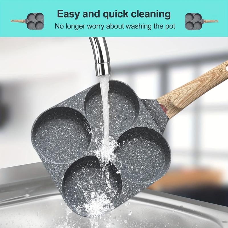 Non Stick Frying Pan Four Cup for Breakfast Gas Stove