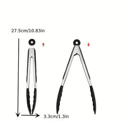 Silicone Food Tong Non Stick Cooking Tong for Barbecue Salad Kitchen