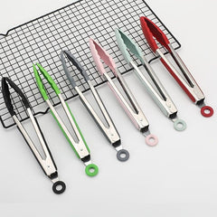 Silicone Food Tong Non Stick Cooking Tong for Barbecue Salad Kitchen