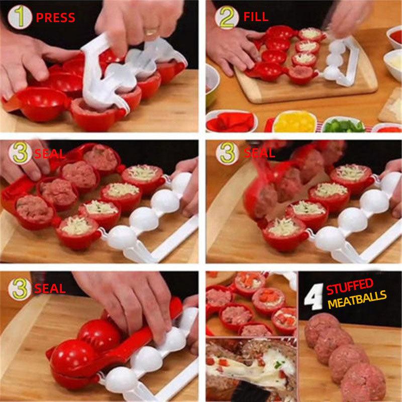 Meatball Molds Making Fishballs Christmas Kitchen Self Stuffing Food Cooking