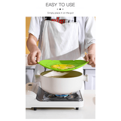 Silicone Lid Spill Stopper Cooking Steamer Splash Guard Cover