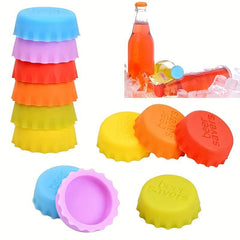 2pcs Silicone Reusable Bottle Caps Sealed Stopper Cover Kitchen Gadgets