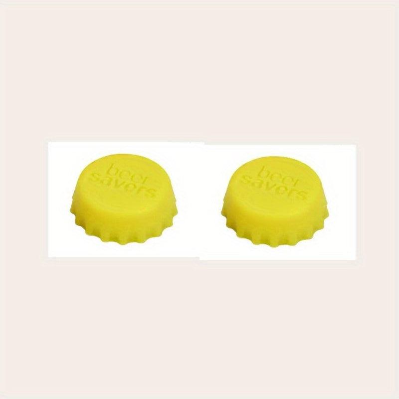 2pcs Silicone Reusable Bottle Caps Sealed Stopper Cover Kitchen Gadgets
