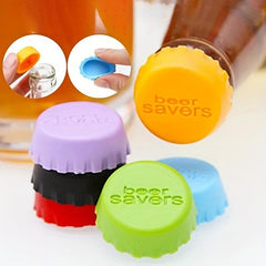 2pcs Silicone Reusable Bottle Caps Sealed Stopper Cover Kitchen Gadgets