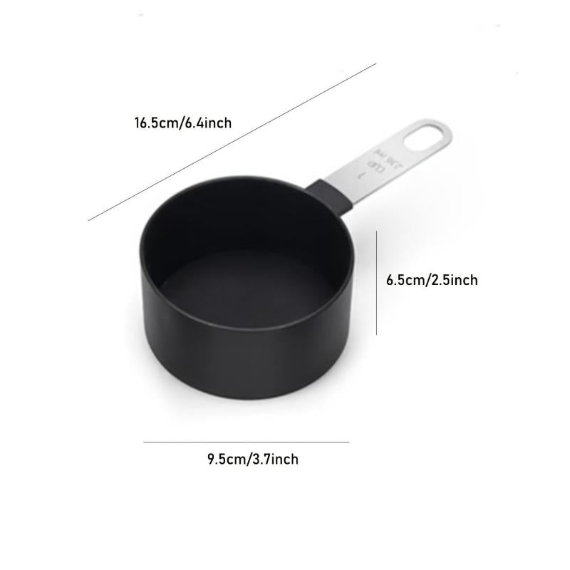 Measuring Cups And Spoons Stackable Stainless Steel Handle Plastic Head