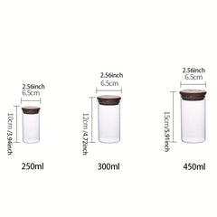 Heat Resistant Glass Jar with Lid - Ideal for Pasta, Cookies, Nuts