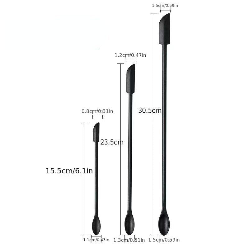 3pcs Mini Silicone Spatula Scraper Spoon Set for Makeup Beauty Cosmetic Jar