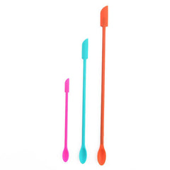 3pcs Mini Silicone Spatula Scraper Spoon Set for Makeup Beauty Cosmetic Jar
