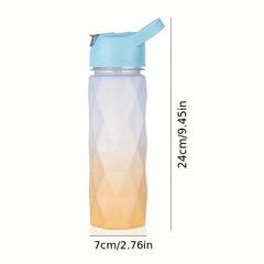 Gradient Sports Water Bottle with Straw 20oz Frosted for Outdoor Gym Fitness