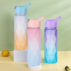 Gradient Sports Water Bottle with Straw 20oz Frosted for Outdoor Gym Fitness