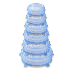 6pcs Silicone Stretch Lids Reusable Airtight Food Wrap Covers