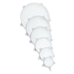 6pcs Silicone Stretch Lids Reusable Airtight Food Wrap Covers