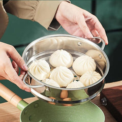 304 Stainless Steel Small Steamer Stackable Insert Cooker Basket