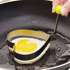 4pcs Heart Shaped Egg Fryer Stainless Steel Mold for Perfect Eggs
