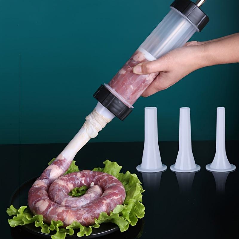 Hand Operated Sausage Stuffer with Plastic Tubes