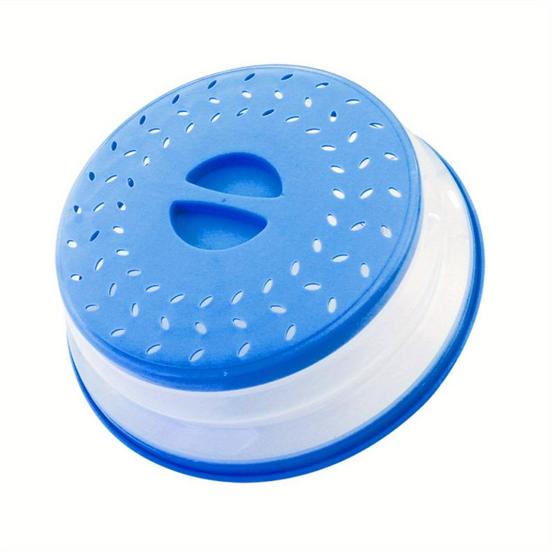 Foldable Microwave Splash Cover 10.5in Round Lid High Temperature Cooking