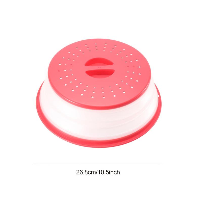 Foldable Microwave Splash Cover 10.5in Round Lid High Temperature Cooking