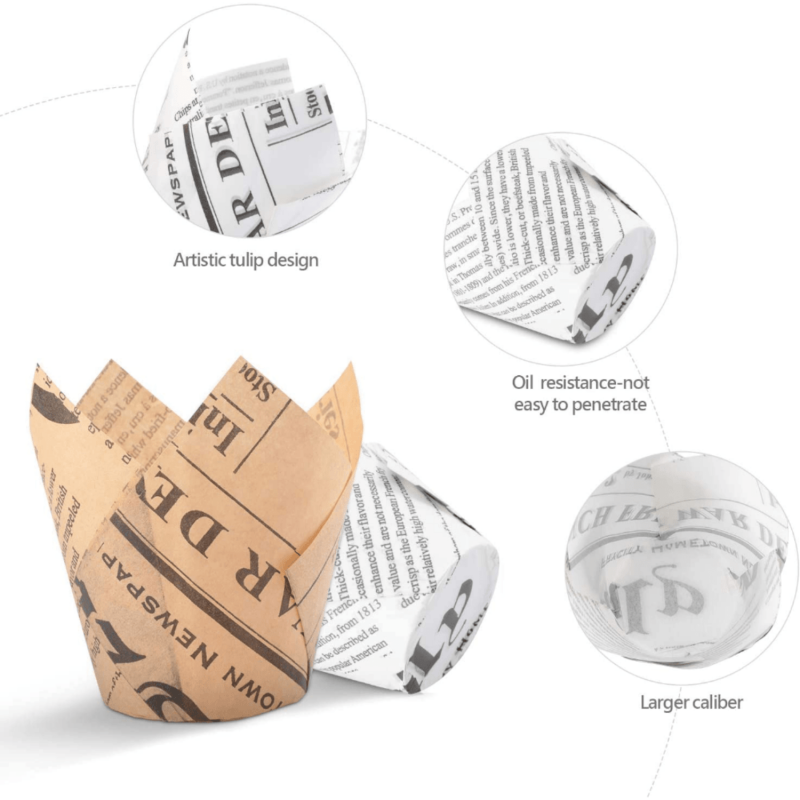 Tulip Muffin Cups Disposable Cupcake Liners Baking Tools